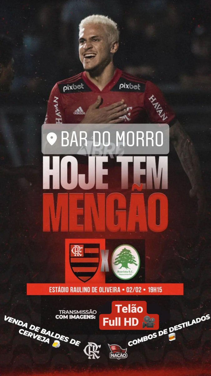 BdmBar's tweet photo. HOJE TEM MENGÃO ❤️🖤🥳🍻📽️🏟️ https://t.co/QMo62NTHNX