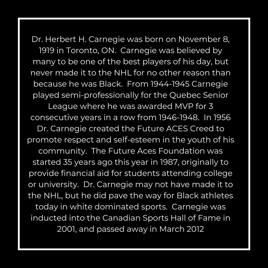 FutureAces's tweet photo. In this 35th year of the Future Aces Foundation and Black History month we are celebrating the life of Dr. Carnegie, and the legacy he has left for all of us.
#futureaces #herberthcarnegie #blackhistorymonth #blackhistory #blackpower #blackexcellence https://t.co/BiAhBGTa0f