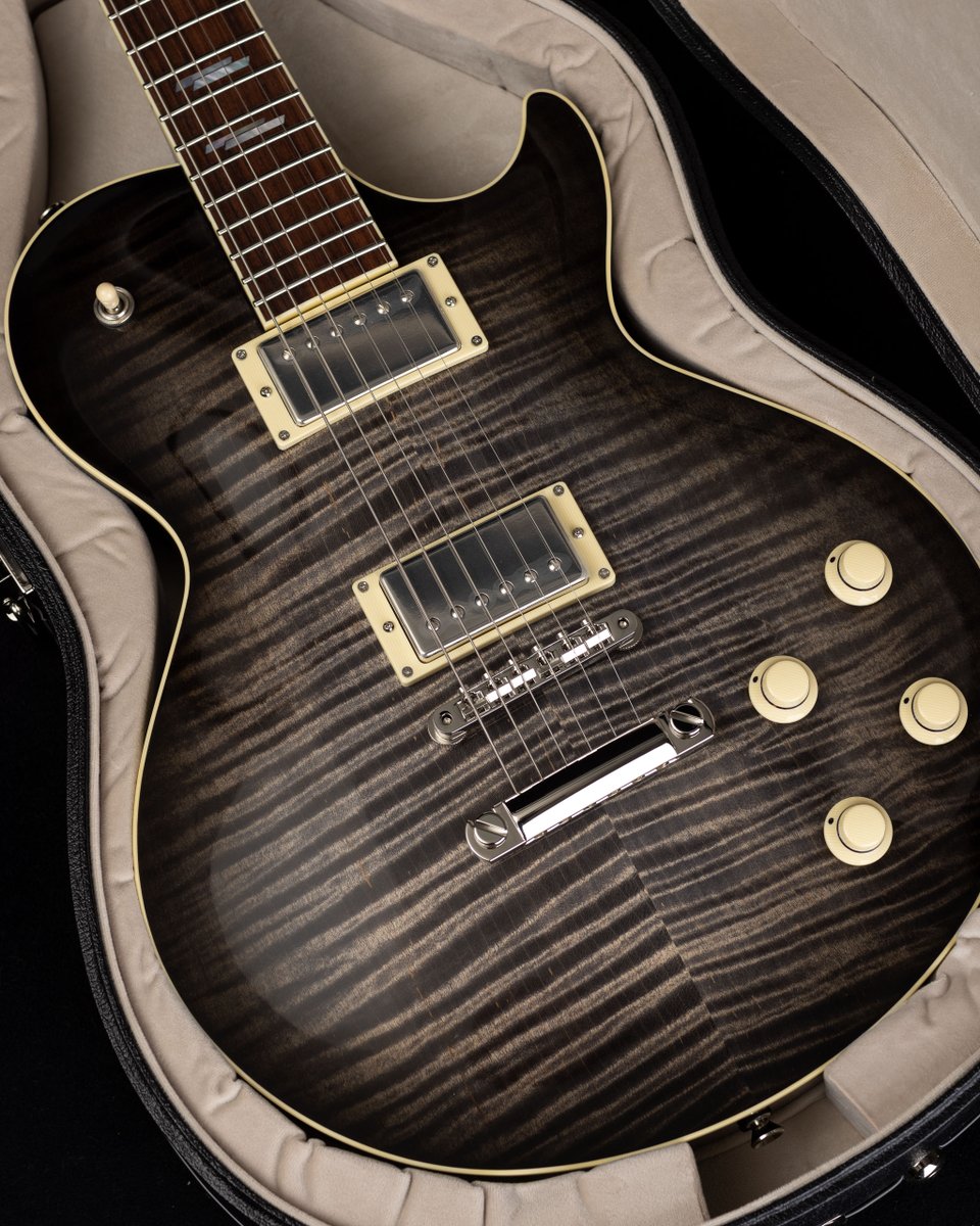 collingsguitars's tweet photo. Acid Wash finish with our all-ivoroid Deluxe appointments result in a striking combo on this flame top City Limits Deluxe.
On its way to Wild West Guitars.
#acidwash #charcoalburst #citylimits #deluxe #ivoroid #contrast #blackguitar #flame #maple #handmade #atx #collingsguitars https://t.co/O7Mvc1EUS6