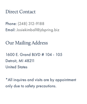 JdManufacturing's tweet photo. We are JD Springs Manufacturing in Detroit -- Michigan's first African-American female owned company that produces prototypes and metal molds from 1600 East Grand BLVD. Call (248) 312-9188 or send Josie Kimball your message here: https://t.co/5lhZorfmn9 https://t.co/UbYNaAIu1B