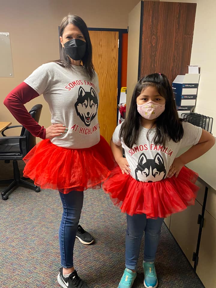 Our <a href="/HIES_Huskies/">Highland Elementary School</a> wearning Tutus on 2/2! #somosfamilia #highlandhuskies