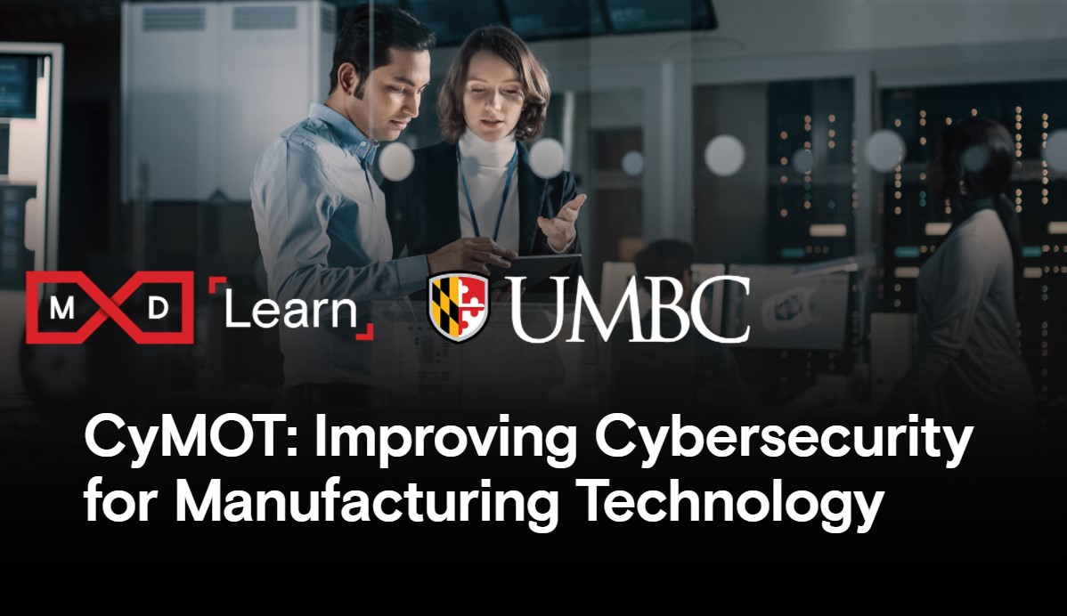 MxDInnovates's tweet photo. Do you know a current community college student who would benefit from a certificate in cybersecurity in manufacturing that can be completed in three months for no cost? 

MxD Learn &amp; @UMBC will be launching the second offering of the CyMOT program starting March 1 https://t.co/DIP28oAakW