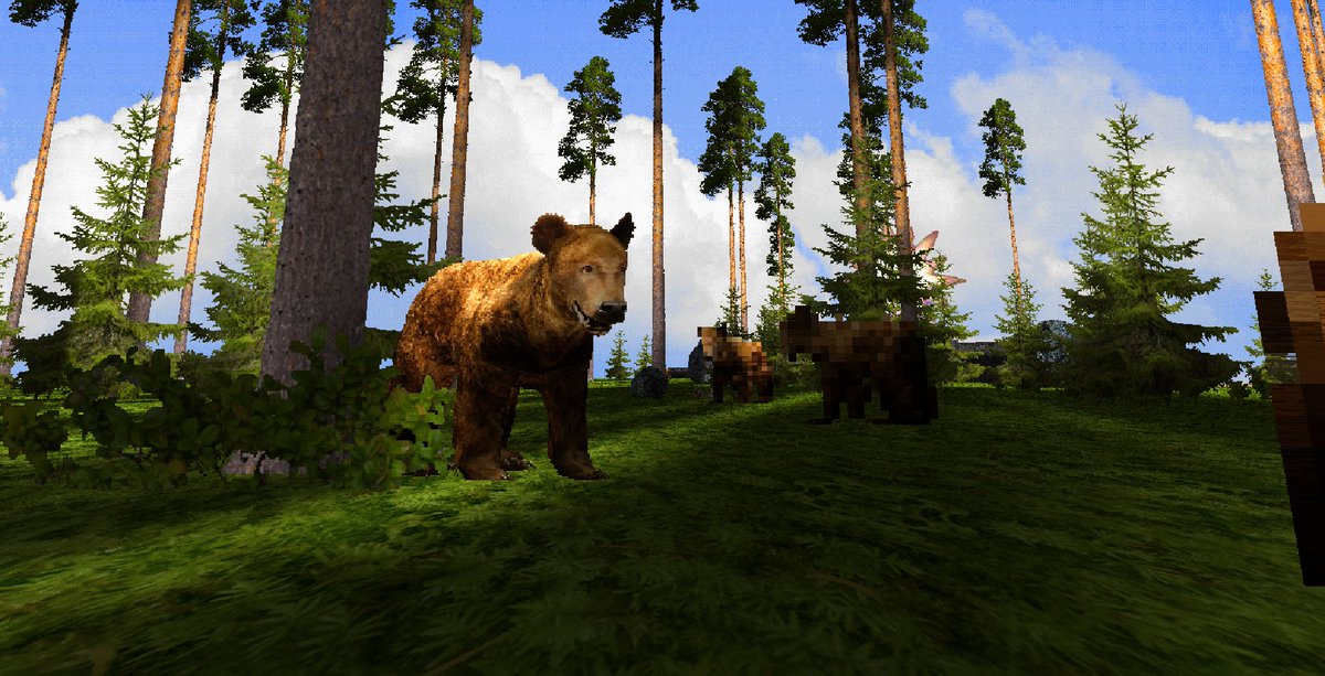 added bears :D #sandbox #retrofps #unity3d #madewithunity #indiedev #gamedev