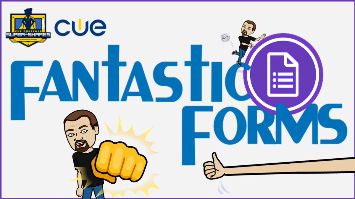joincalie's tweet photo. Join us tonight, Wednesday, February 2nd at 4 pm PST for a new season of CUE SuperShares! In the season opener, @JoeMarquez70 begins the new series "Fantastic Forms" with ways to amplify your usage of Google Forms! Tonight we dive into #FormMule. https://t.co/wQA1tfNc6w