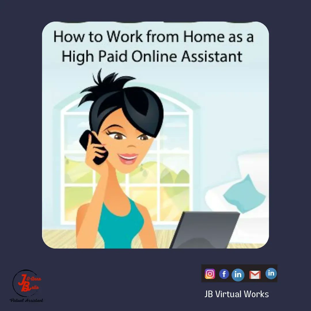 JoAnneBello4's tweet photo. Stuck in a dead job?  Want to become the CEO of your own business from home? 
Simply, the answer to such questions like: 

✔️What are the skills needed to become a VA
✔️What is Va? and what kind of services should you offer?

Follow me on Facebook and Instagram

#Job#VA#WFH https://t.co/QDECnoR2bA