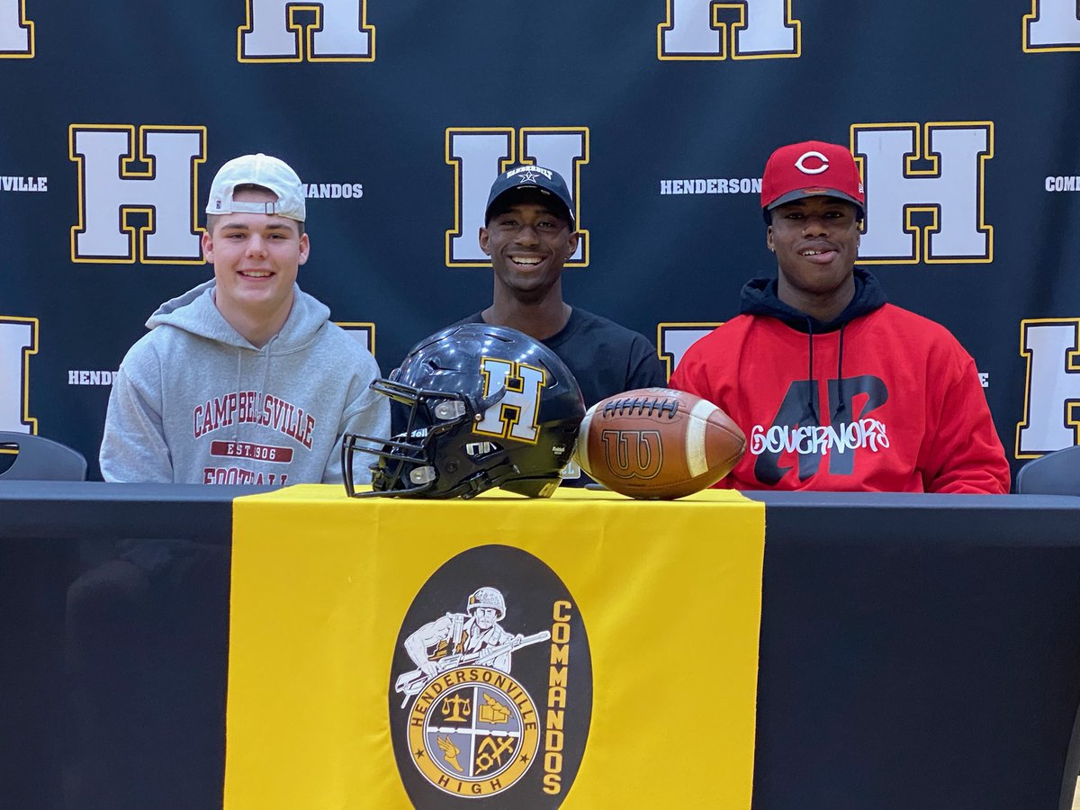 Congratulations to @luke_manning10 <a href="/jameson_wharton/">Jamo Wharton</a>  <a href="/ellisjr22/">Ellis Ellis</a> for signing to continue their academic and atlethic careers #CommandoPride #IronBunkerBuilt