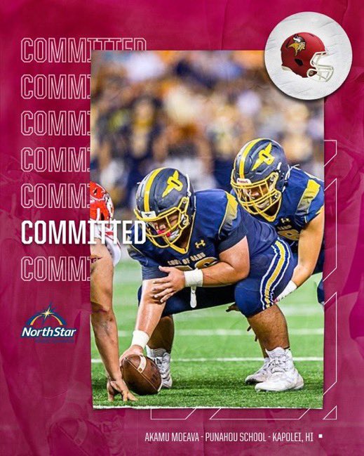 Akamu Moeava (@akamu_moeava) on Twitter photo ALL GLORY TO GOD! I AM COMMITTED #WeAllRow #P2B22
<a href="/CoachYorek/">Dustin Yorek</a> <a href="/VCSU_CoachMac/">Dennis McCulloch</a> <a href="/VCSU_Football/">VCSU Football</a> <a href="/GoPuns/">Punahou Athletics</a> <a href="/oahufootball/">O’ahu Football</a> ALL GLORY TO GOD! I AM COMMITTED #WeAllRow #P2B22
<a href="/CoachYorek/">Dustin Yorek</a> <a href="/VCSU_CoachMac/">Dennis McCulloch</a> <a href="/VCSU_Football/">VCSU Football</a> <a href="/GoPuns/">Punahou Athletics</a> <a href="/oahufootball/">O’ahu Football</a>