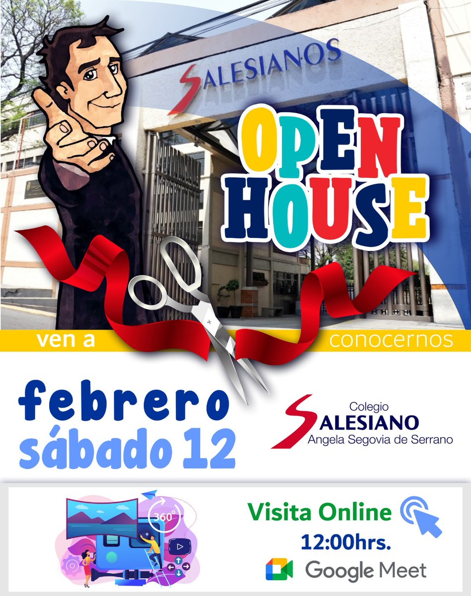 SomosCASS's tweet photo. ¡Ven y conócenos! Los invitamos a participar en nuestro open house que se llevará a cabo este próximo 12 de febrero donde conocerás acerca de la comunidad de primaria, nuestras instalaciones, plan de estudio y salesianidad. ¡Los esperamos! 😄 https://t.co/6zCHtGKGsw