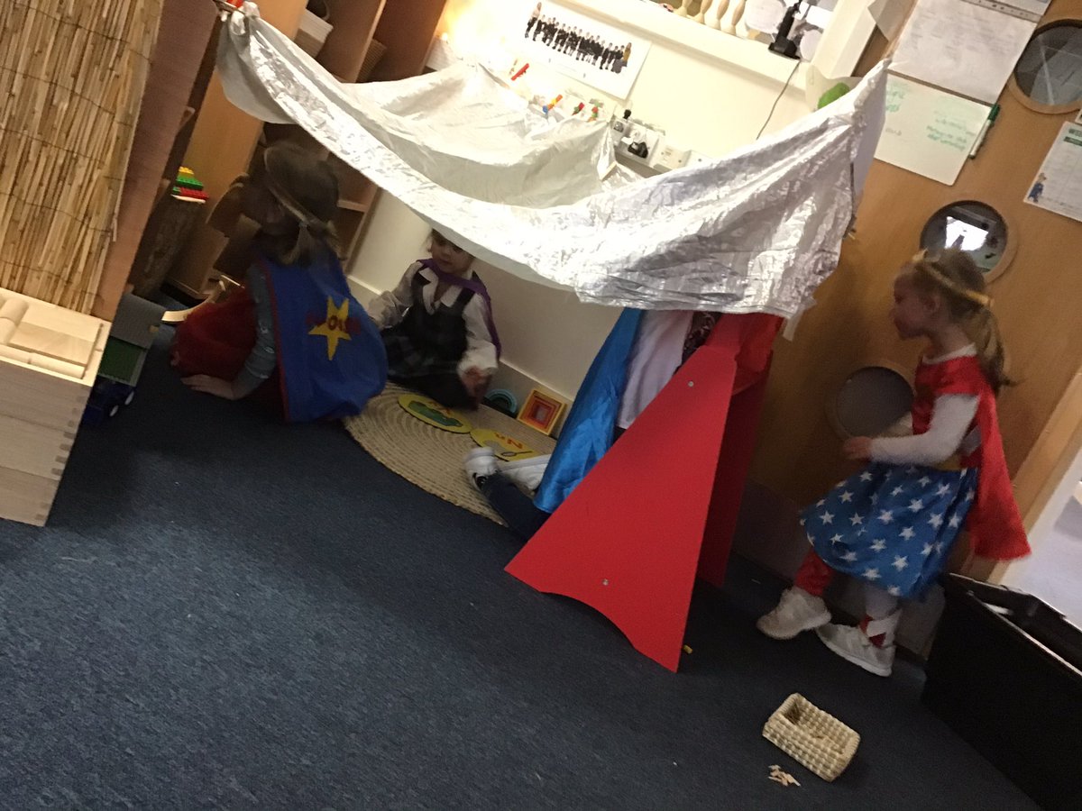 LaxtonJunior's tweet photo. Superheroes assemble! What an exciting day #LJSReception have had today. They had great fun making team hideouts with passcodes, scans, computers and gadgets! #LoveOfLearning #WeAreLJS https://t.co/ucWeNj8i6Y