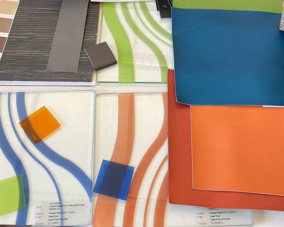 They say wherever you find a wonderful array of material samples there is an interior designer in your midst, eager to discuss the right palette for you – at DECA that place is often everywhere!