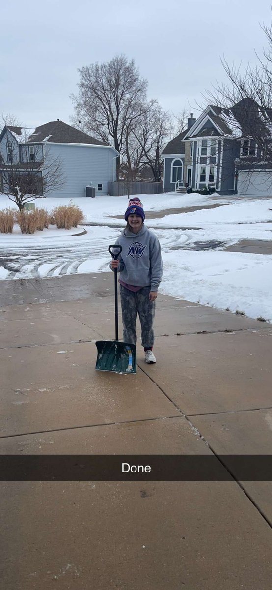 Ok I don’t know if this is parenting, or the influence of <a href="/bvnw_girlshoops/">BVNW Girls Basketball</a> or maybe possible money…but I will get home from work with a clean driveway because of this girl here ❤️