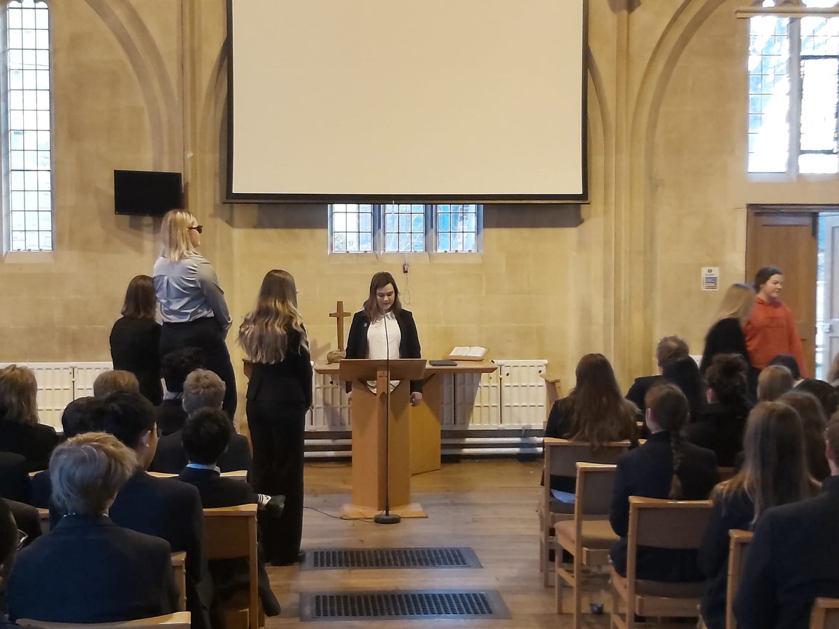 MonktonGrange's tweet photo. Grange House Chapel ✝️ this morning, on our Old Testament hero, Deborah 🦸‍♀️. Huge well done to all of the girls involved, especially Mimi and Elizabeth (and Mr. Blair, for keeping them in check!)
#MonktonGrange
#MonktonChapliancy https://t.co/ac0q5qK7NX