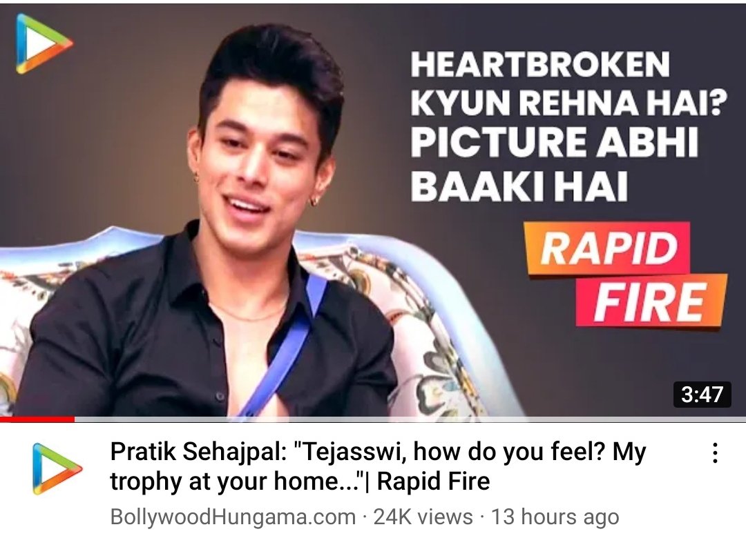 GlamWorldTalks's tweet photo. KKUNDRRA SUPREMACY can be demonstrated by these images.

 In 6 hrs #KaranKundrra interview got 1.6 Lakhs views &amp; on the same channel, Pratik got only 24K views in 13hrs but still some people think that Pratik really got more votes than @kkundrra.

KARAN EARNED US
OUR WINNER KARAN https://t.co/C5MI5VNypK