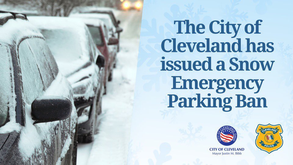 City of Cleveland (@cityofcleveland) on Twitter photo 🚨A Snow Emergency Parking Ban has been issued by <a href="/CLEpolice/">Cleveland Police</a>. It begins tonight, Wednesday Feb. 2, 2022 from 6 p.m. until Friday Feb. 4 at 8 a.m. Please do not park in streets with posted red and white signs. 🚨A Snow Emergency Parking Ban has been issued by <a href="/CLEpolice/">Cleveland Police</a>. It begins tonight, Wednesday Feb. 2, 2022 from 6 p.m. until Friday Feb. 4 at 8 a.m. Please do not park in streets with posted red and white signs.