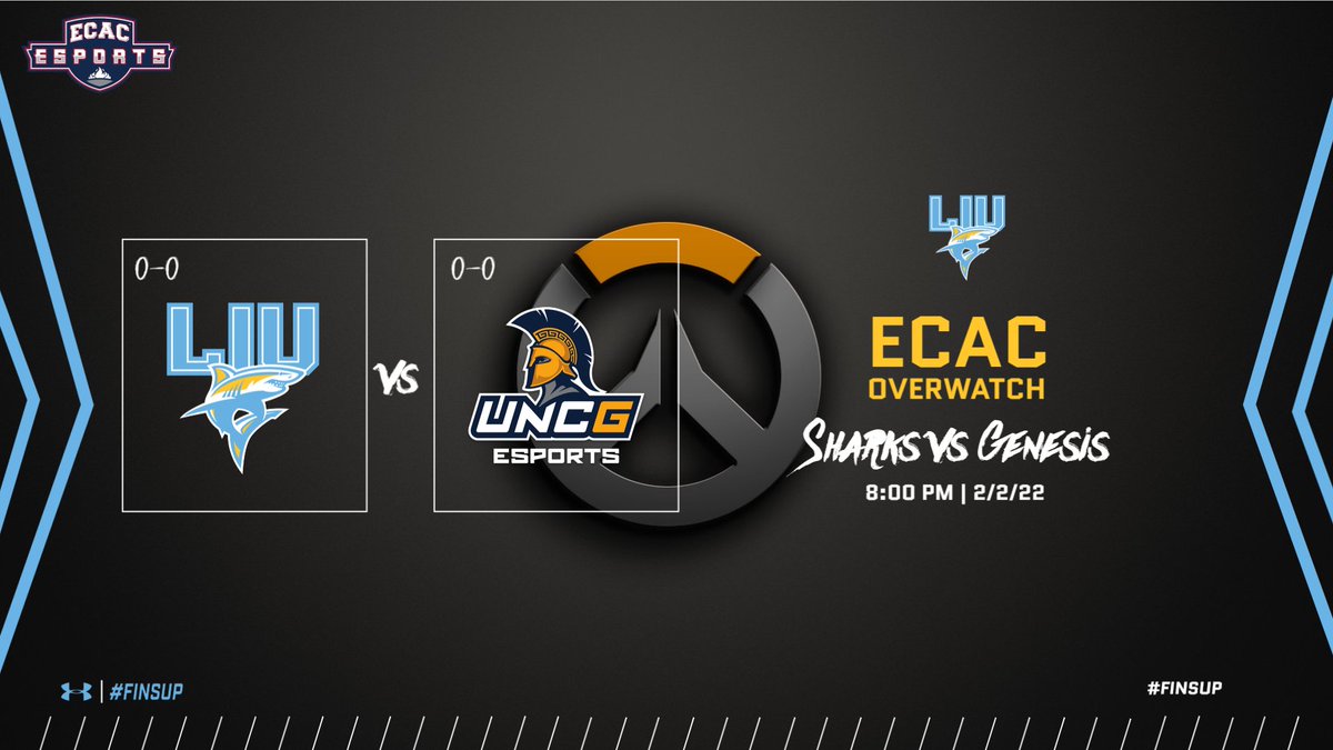 Then at 8 PM the Sharks will be taking on <a href="/UNCG_Esports/">UNCG Esports</a> in their season opener in Overwatch! #FearTheFin