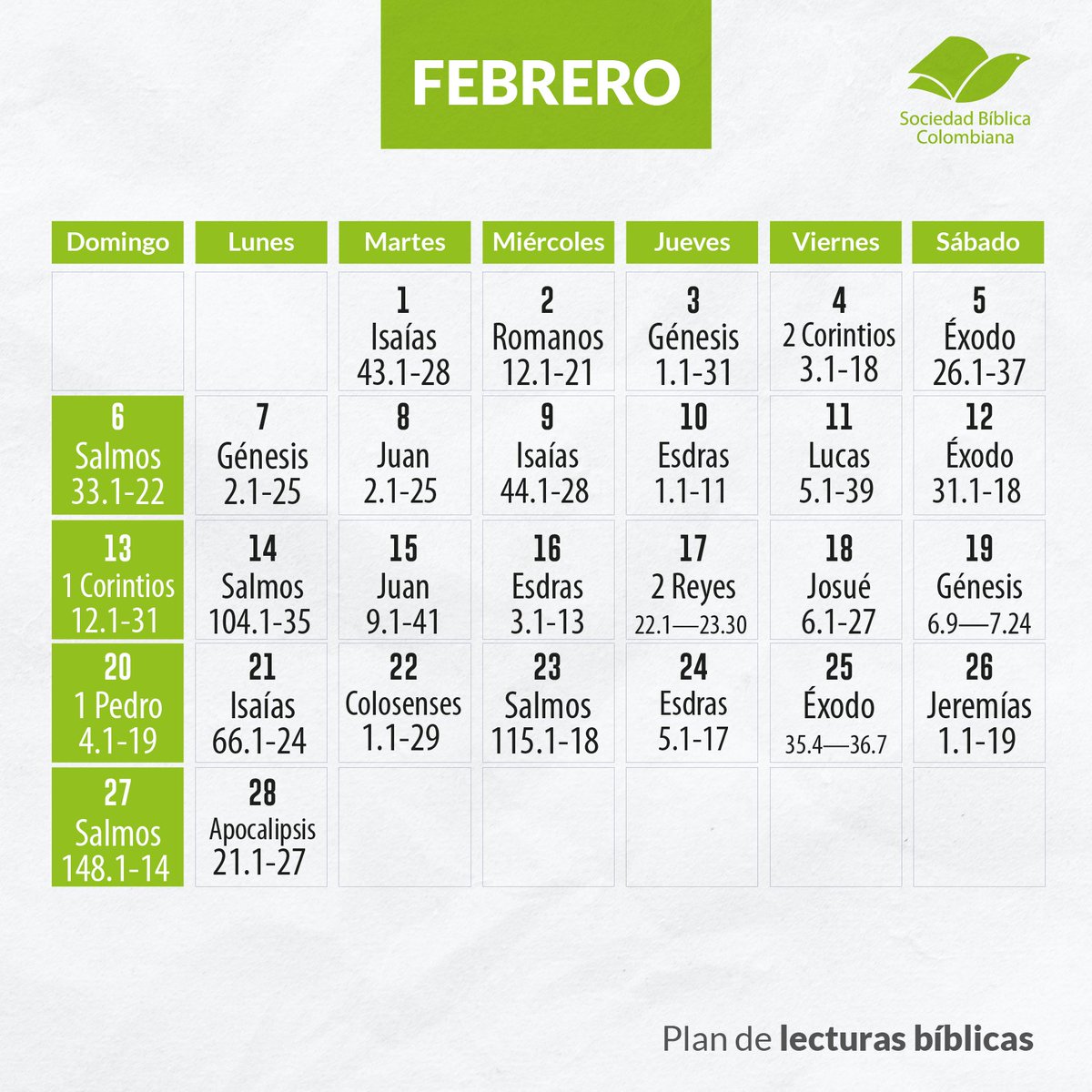 En febrero: Por Él ahora somos más CREATIVOS
La creatividad ocurre cuando reconocemos  que somos un instrumento de Dios en sus manos para que todo lo que hagamos pueda sumar en la vida de otros.
1TIMOTEO 4.14 RVC  #MásCreativos #lecturasbiblicas2022 #PorÉlAhoraSomosMás  #LaBiblia
