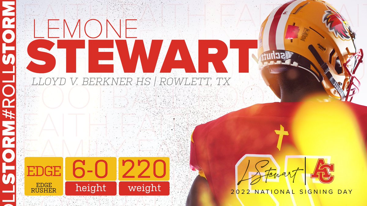 ACU Football 🔥 (@firestormfb) on Twitter photo Welcome to the Firestorm Family from <a href="/BERKNERFOOTBALL/">BERKNER FOOTBALL</a> Edge <a href="/LemoneStewart/">Lemone Stewart II</a>! <a href="/CoachNine7/">Trey Bryant</a> #RollStorm #Brotherhood #NSD22 Welcome to the Firestorm Family from <a href="/BERKNERFOOTBALL/">BERKNER FOOTBALL</a> Edge <a href="/LemoneStewart/">Lemone Stewart II</a>! <a href="/CoachNine7/">Trey Bryant</a> #RollStorm #Brotherhood #NSD22