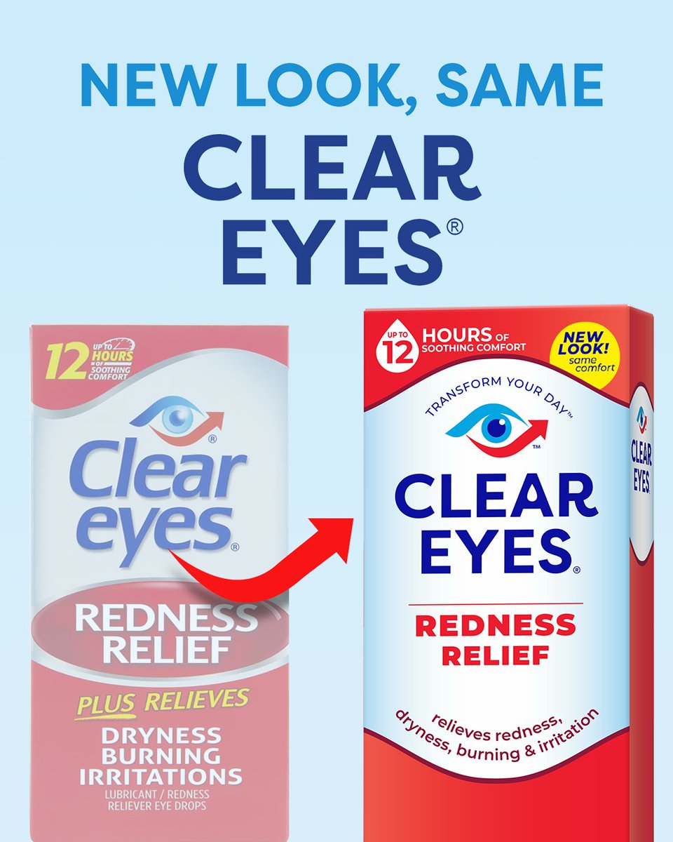 Big news! The Clear Eyes® you love has a fresh new look! Look for it at your favorite retailer. #YourEyesDeserveTheBest