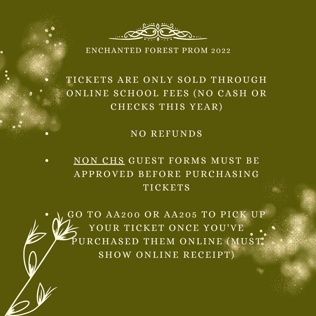 Prom tickets are on sale!!