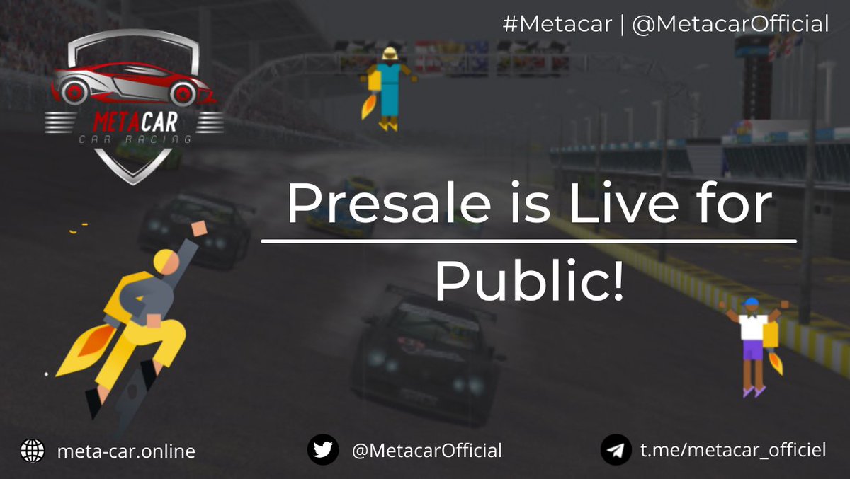 MetacarOfficial's tweet photo. ✅The project is at the very start of its growth.
✅Liquidity: 60% (Lockup: 365 days) 
✅Up to +50% 💰 directly after Presales!

🚨🚨Presale now: https://t.co/trPJkJ3fb7 https://t.co/w9PXDuaNHe