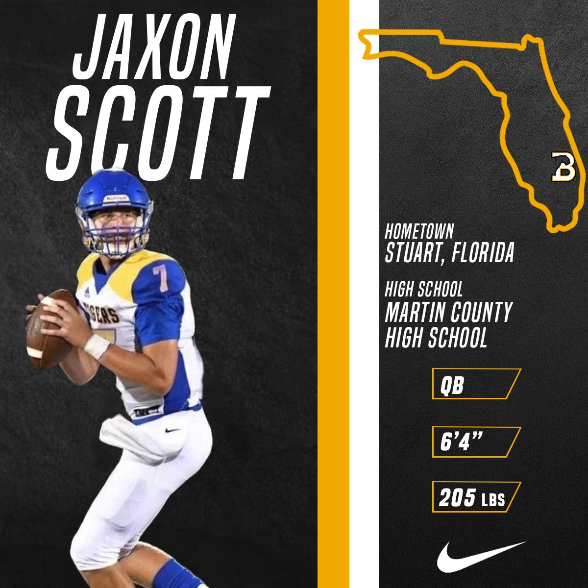 Next up, from Stuart, FL please welcome Jaxon Scott. 
#YeahPanthers | #Excellence