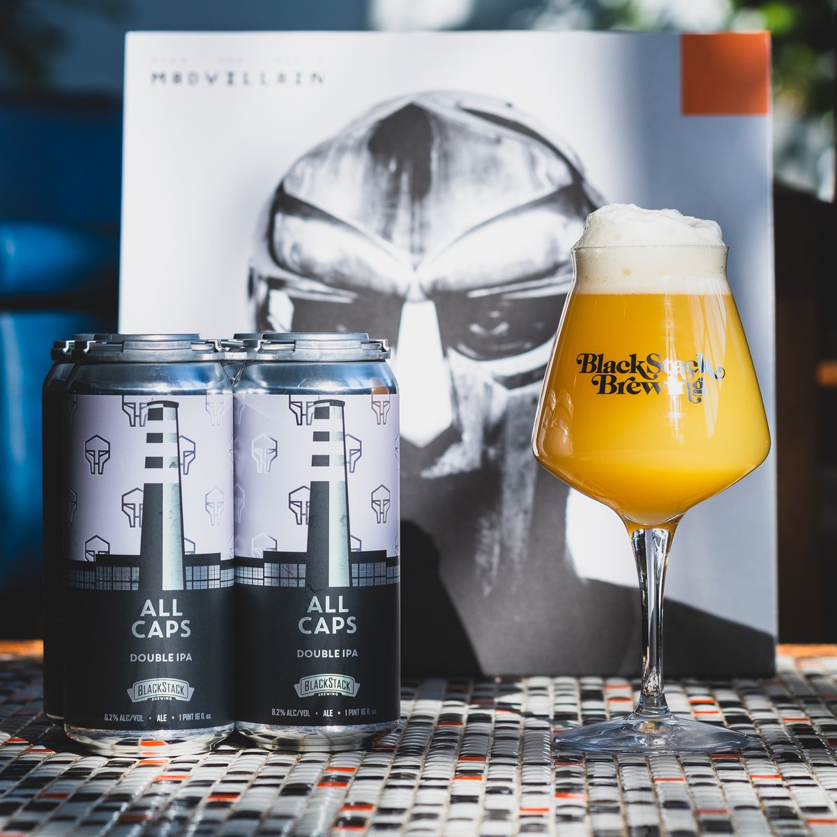 ♾🎭ALL CAPS🎭♾ DIPA (8.3%) Hefty doses of hand selected Mosaic & Strata for one of our all time favorites only seemed right. This is but a humble liquid homage to a classic. Going out to stores today. On tap & in crowlers now.