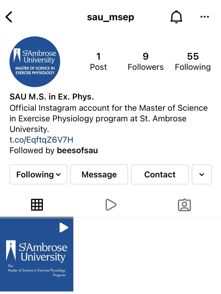SAU M.S. in Exercise Physiology tweet media