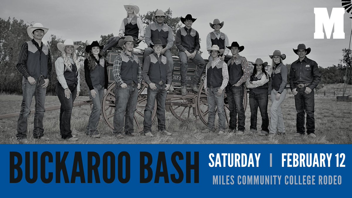 Save the date for the annual MCC Buckaroo Bash! The MCC Rodeo Team will be hosting this great event to fundraise for athletic expenses, including scholarships. The evening includes dinner, auctions, music, and more! Details found here: bit.ly/MCCBuckarooBash