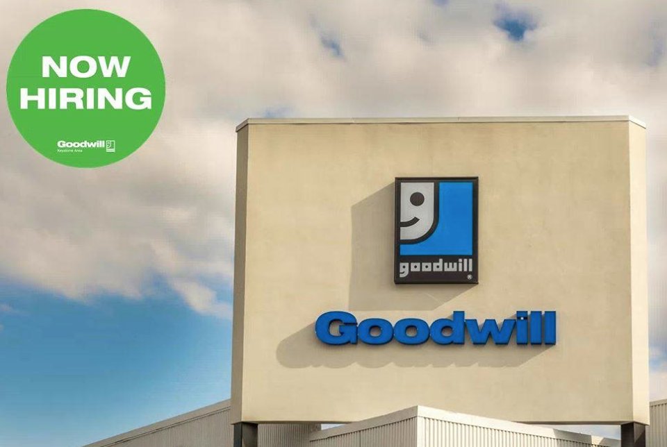 NOW HIRING - See Open Positions &amp; Apply Online yourgoodwill.org/employment
Goodwill offers competitive wages and benefits:
- Paid Holidays
- Paid Time Off - 5 days after 90 days and 20 days off after first year
- Health, Dental and Vision Plan
- Competitive 401K Plan
- and much more!