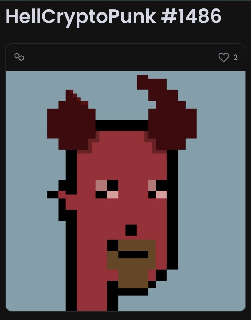 It’s time for another #NFTGiveaway. I have partnered up with @HellCryptoPunk to Giveaway this Hell crypto punk!
To participate you have to:
✅follow <a href="/Vaeynnft/">Vaeyn | NFT Promoter</a> &amp; @HellCryptoPunk 
✅ ❤️&amp;RT
✅ Tag your NFT friends