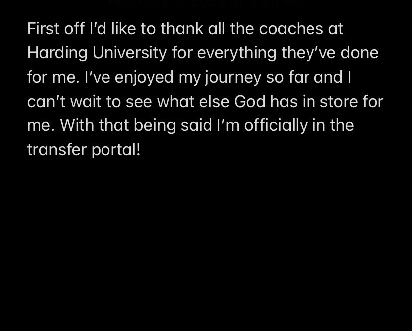 I can’t wait to see where God takes me on this next part of my football journey! #transfer