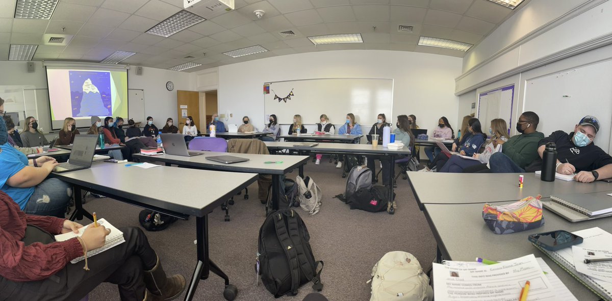 kendraejean's tweet photo. Today in class we continued to build our community by sharing the stories of how we got our names. It was so fun to learn more about each other! #EDUC200 #03Sp22 @Baileyjmu2025 @AshlynLieberman https://t.co/zO00SUqjQz