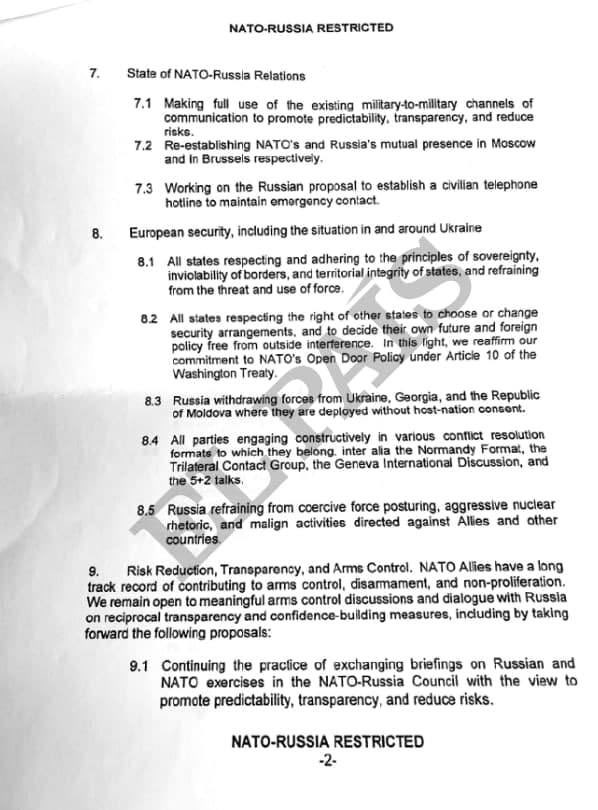 опубликованные документы нато. американец ответы. документы нато. ответ сша текст. ответ сша текст.