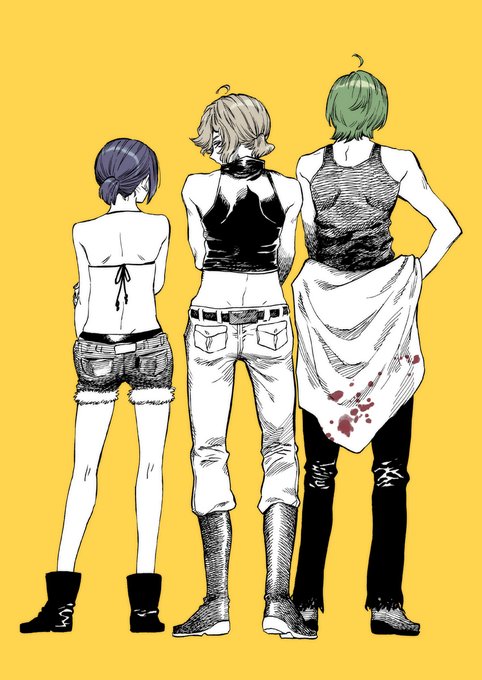 何かペン入れしたなぁって探してたらラフ描いたまま置いてあったRKSがあったからペン入れした。後ろ姿描くの好き。
#深夜三傑 #RKS 