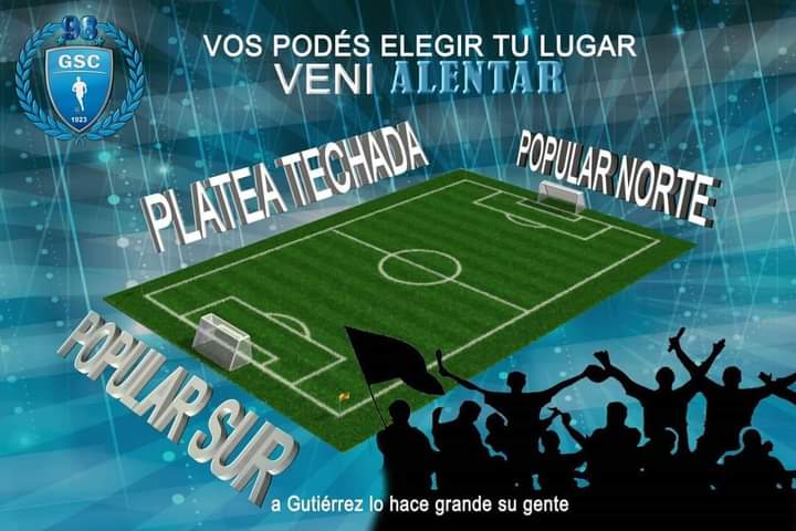 GutierrezSC_Mza's tweet photo. ¡Todos a alentar!

Para el partido del Domingo frente a Juventud Alianza el estadio tendrá 100% de aforo, veni y elegí tu ubicación, podés estar en la popular norte, sur o en la platea techada. https://t.co/jZz9FGUbGD
