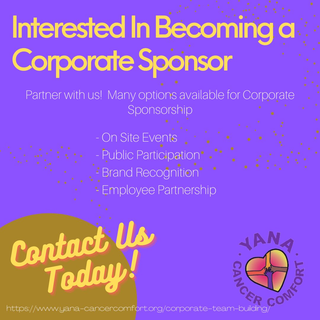 YANAcancer's tweet photo. Interested in becoming a corporate sponsor or hosting a corporate event? You can help to provide care packages to cancer patients. #CancerPaitent #CorporateSponsor #CorporateEvent https://t.co/6OJpY0ONTS https://t.co/WspVcZvBGI