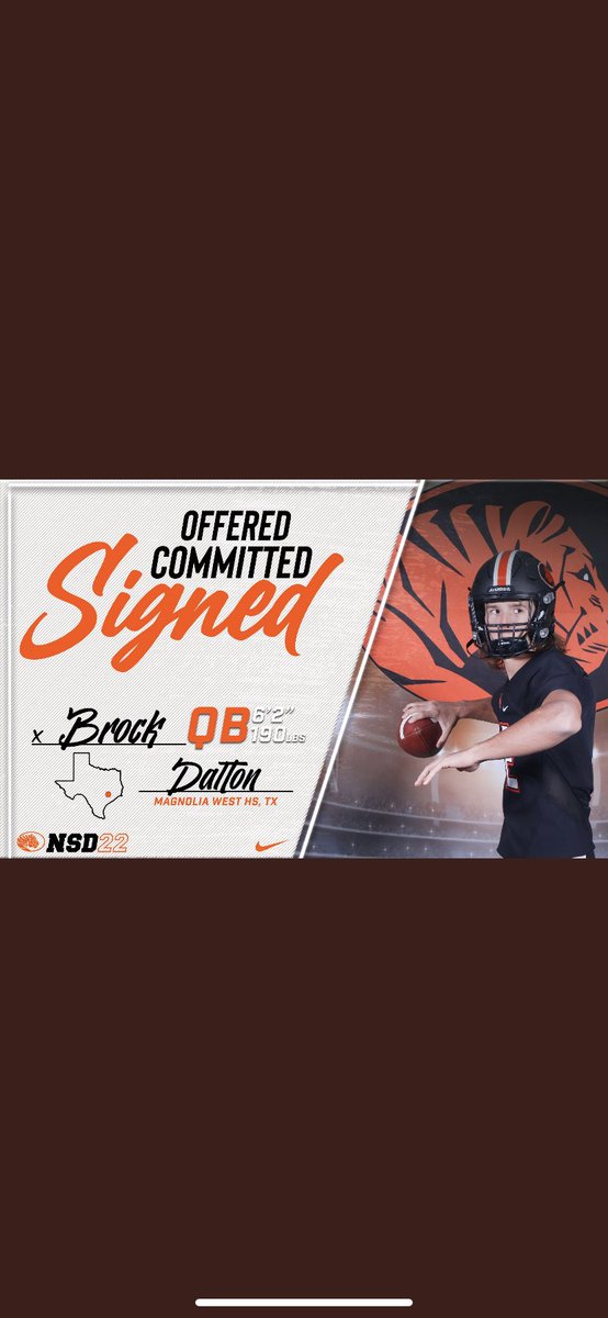 National Signing Day!  Congratulations <a href="/brockdalton03/">Brock Dalton</a> I’m so proud of you &amp; can’t wait to watch you at the next level!  Love you!