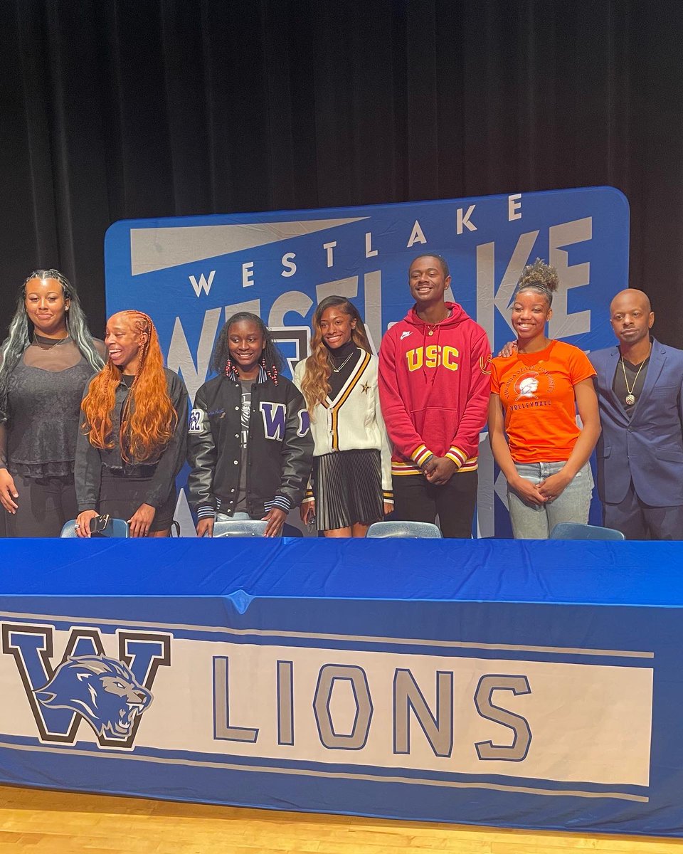 So proud of my babygirl <a href="/AmayaCooper4/">Amaya Cooper</a> ! So grateful to God, all her coaches, Westlake staff &amp; her village of support! Go be great at <a href="/VSU_1882/">Virginia State University</a>  &amp; have fun Amaya! Congrats to all <a href="/WestlakeSports1/">WestlakeHSAthletics</a> student athletes &amp; their families! #OneWestlake #CollegeSigningDay #GoTrojans 🧡💙