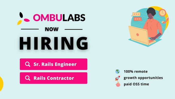 yukihiro_matz's tweet image. 🚀 Still looking for a new job? You could’ve been working with @OmbuLabs by now! 👉 go.ombulabs.com/matz #NowHiring #RailsEngineer #SeniorEngineer #BizDev #RemoteWork #WomeninTech #BlackTechTwitter #BIPOCtech #WomenWhoCode
[from my GitHub Sponsor]
