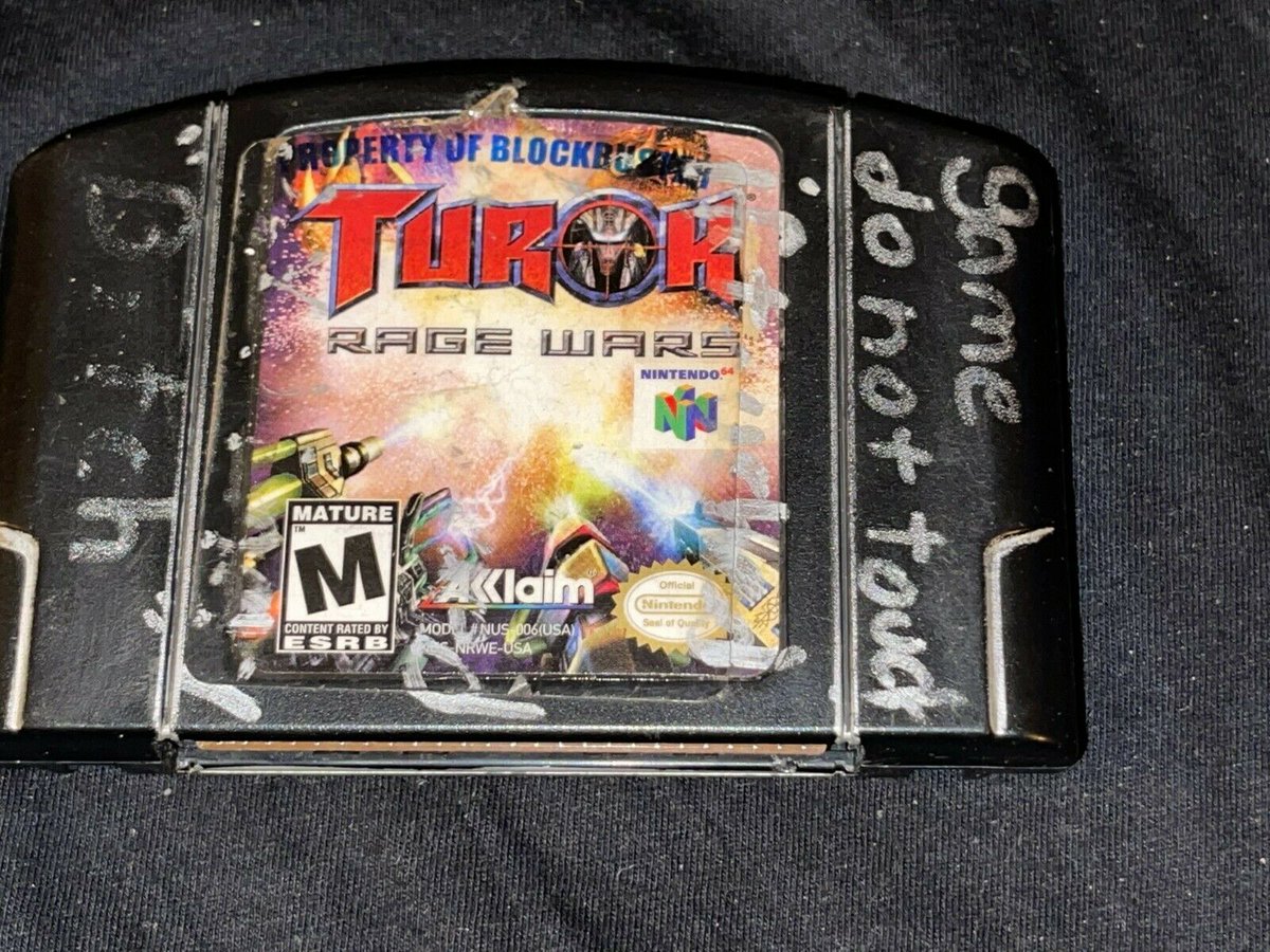 Turok: Rage Wars (Nintendo 64, 1999) Cleaned / Tested / Authentic N64
Condition:Acceptable