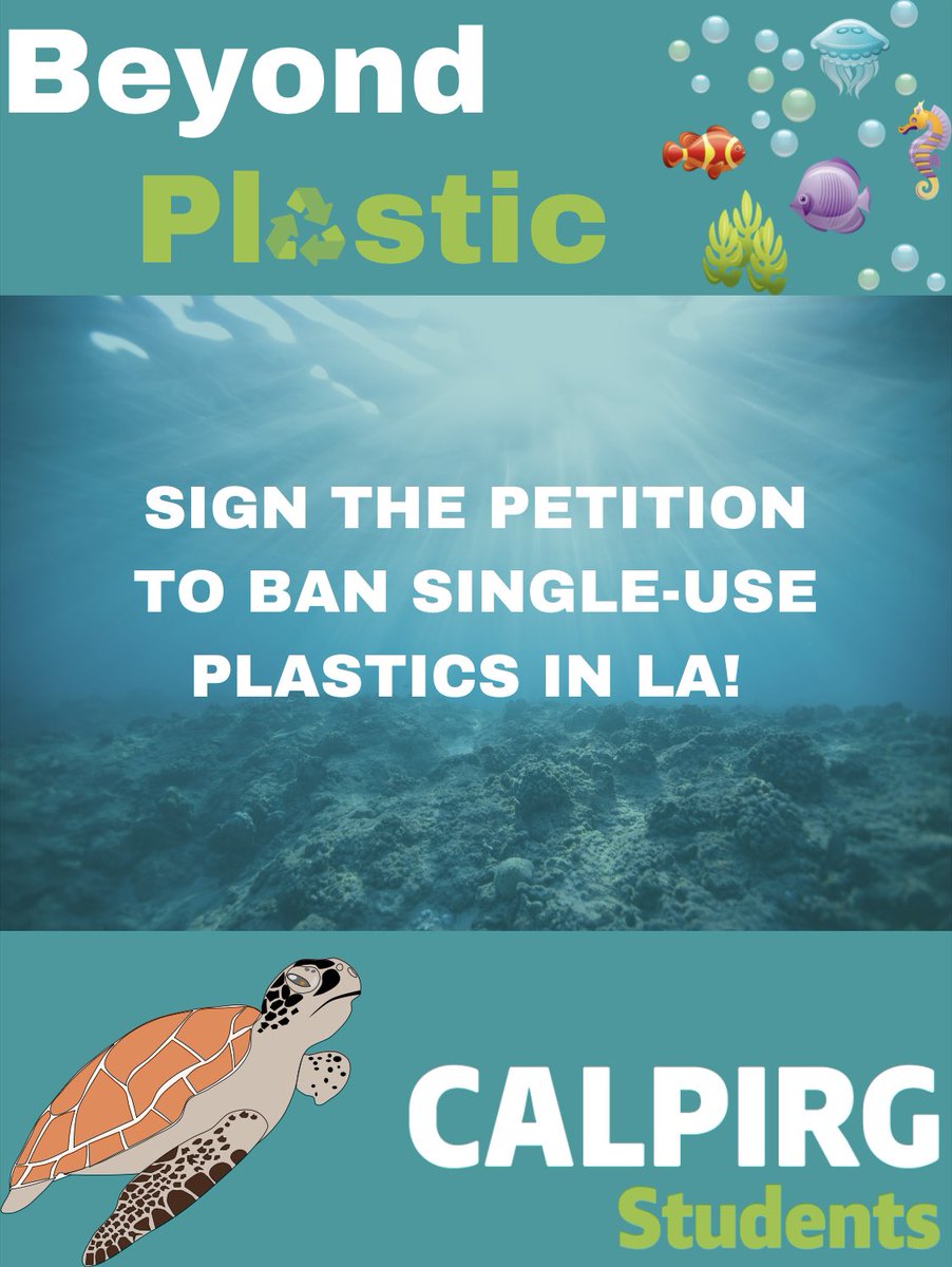 clark_nathan990's tweet photo. Sign this petition to encourage the removal of single-use plastics in LA! @usc_calpirg https://t.co/N52cStXxeV https://t.co/N92xifpie9