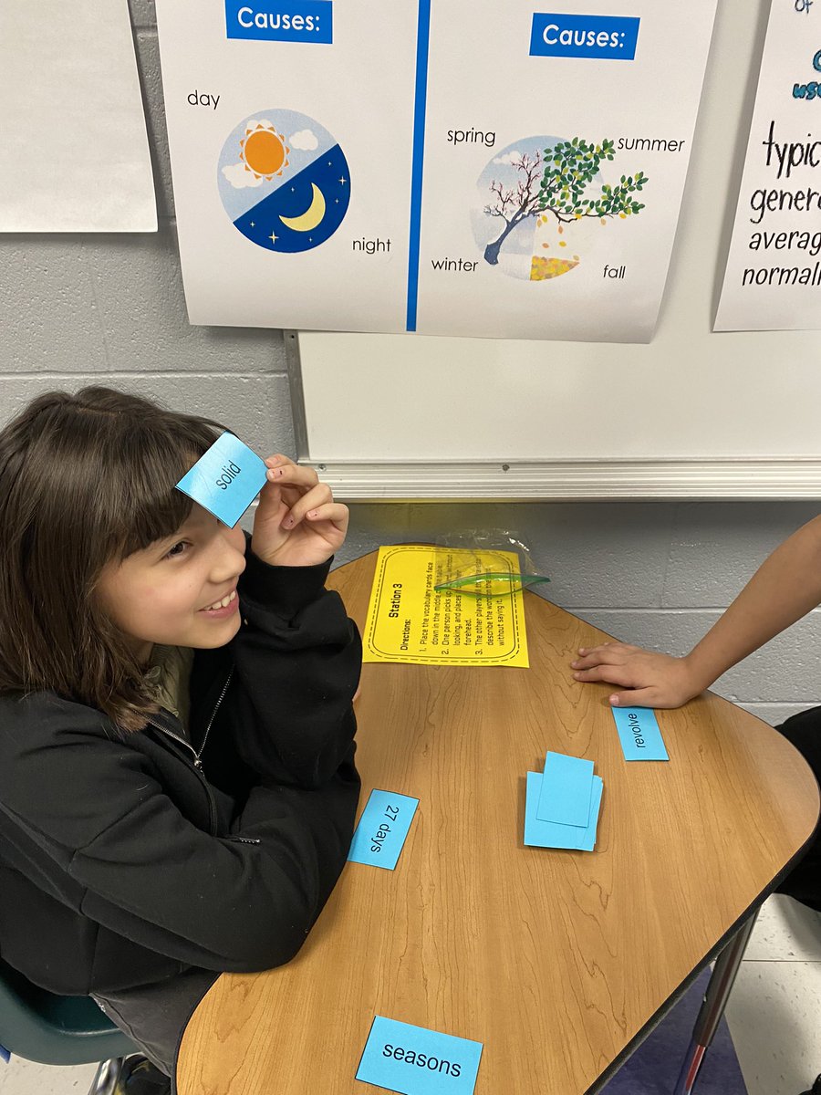 katybethshaw's tweet photo. We did some revolving to different stations in science today!! Earth science is so fun and how can you not like playing headbands with vocabulary words?! ☀️🌎🌙  @LubSci @NatWilliamsElem https://t.co/Ud50zk9Cg8