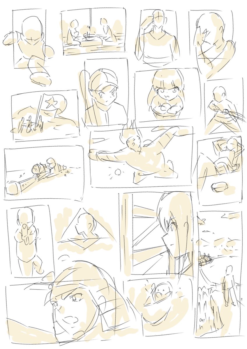 ここ最近の絵の練習は構図を考える練習をしてます😌 