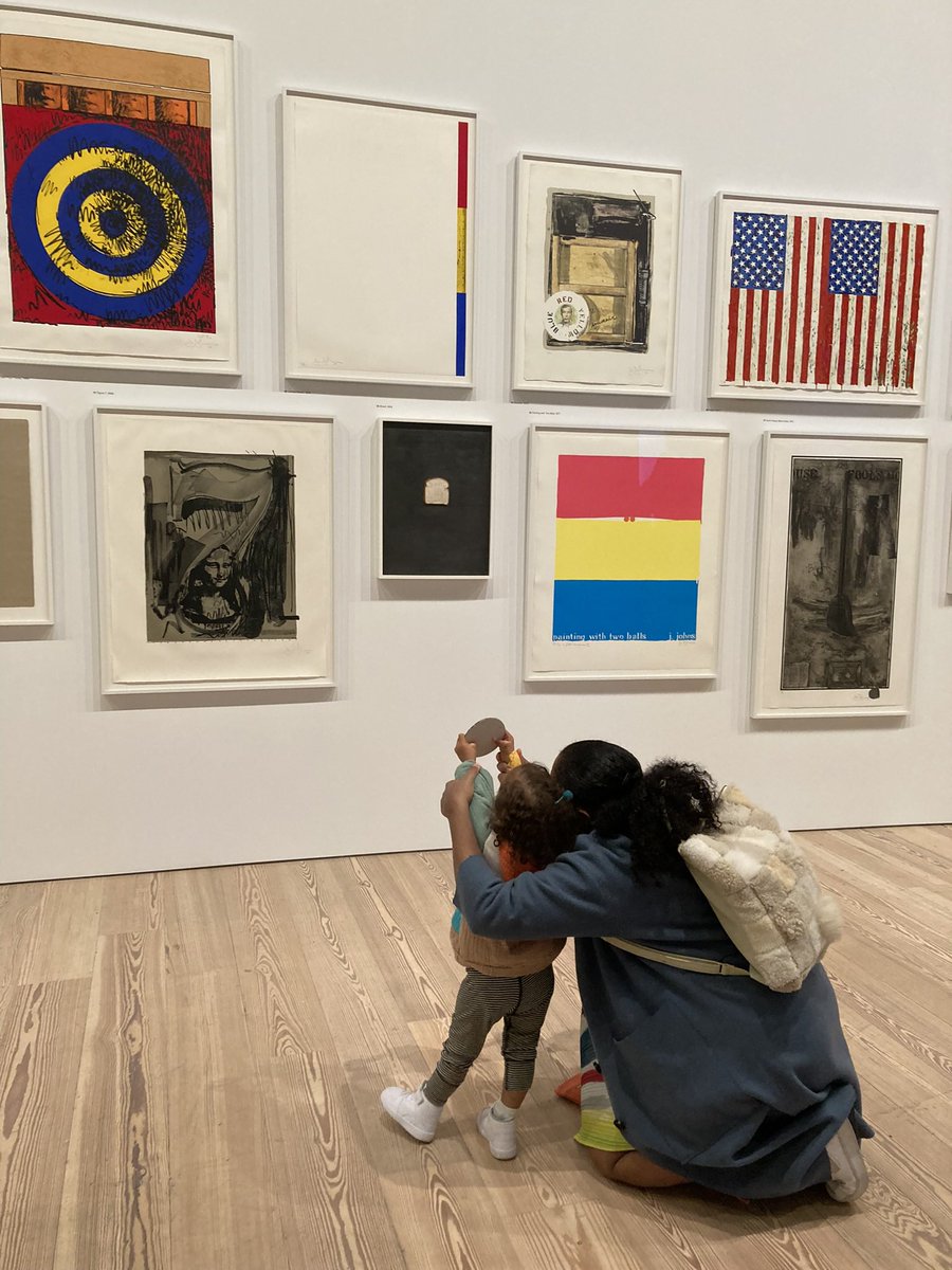 Took LP to the Jasper John’s exhibition <a href="/whitneymuseum/">Whitney Museum</a> &amp; it turned out to be the perfect place for us to learn about circles. I had a little cardboard circle which she used to match to all the circles she could see. Super easy. And super fun! #museumed #iammuseumed #museumbaby