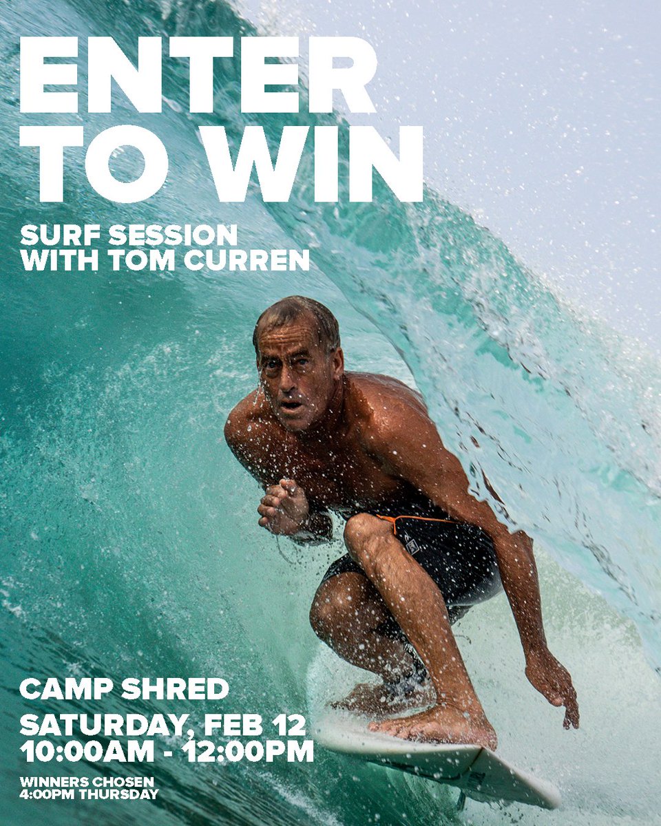 Score a surf with Tom Curren! 5 lucky winners will join the Rip Curl legend next Saturday during Camp Shred in Cardiff, CA. Enter here: ripcurl.attn.tv/p/SQu/landing-…