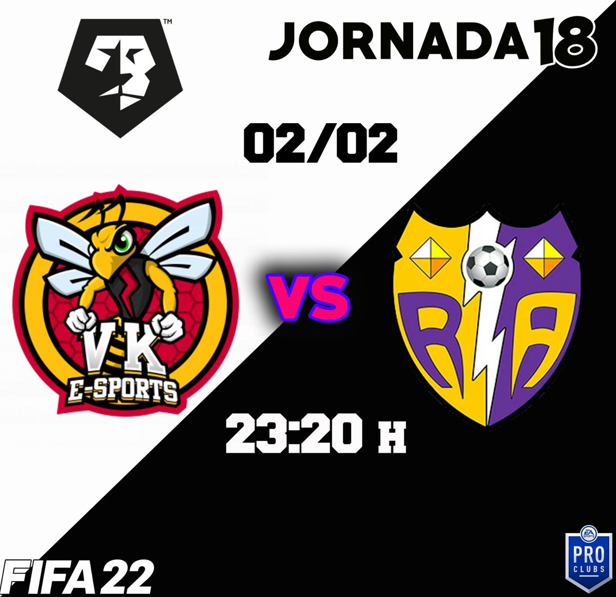 RayoClubesPro's tweet image. 📅Miércoles 02/02/2022
🏆Jornada 18 @VFOspain
🆚 VK eSports
Enlace del canal para verlo: youtu.be/tFynWDhIcJc
#FIFA22 #FIFAclubespro #eSports