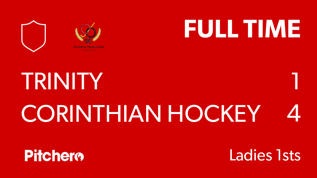 CorinthiansHock's tweet photo. FULL TIME: Trinity 1 - 4 Corinthian Hockey Club
#TRICOR #Pitchero
https://t.co/ruAUNcCpCH https://t.co/o5EXt4qQiB