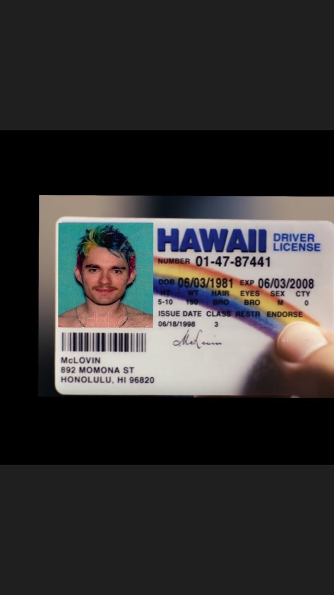 h20parx's tweet photo. new license gonna go buy some drinks 💪😌 #mclovin https://t.co/mvIKLPAMRB