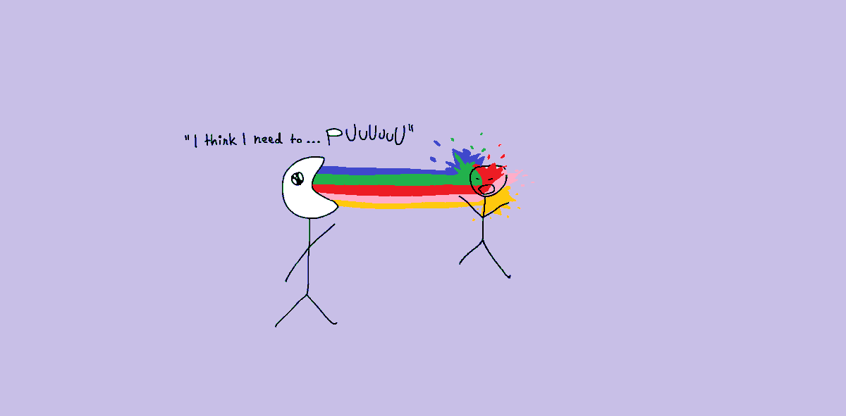 Paintanial's tweet photo. he needs to.. puuuu #paintanial #rainbowpuke #emotionaldamage https://t.co/geRCLzFgkA