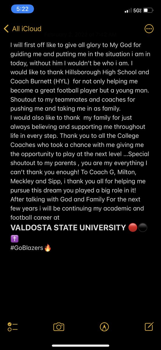 ALL IN 🤝 
#AGTG #GoBlazers #COMMITTED 
@trich4rds <a href="/coachjack212/">Tremaine Jackson</a> <a href="/HHSFootball7/">Hillsborough High School Football</a> <a href="/Coach_Milton/">Coach Milton</a> @CoachBJHall5